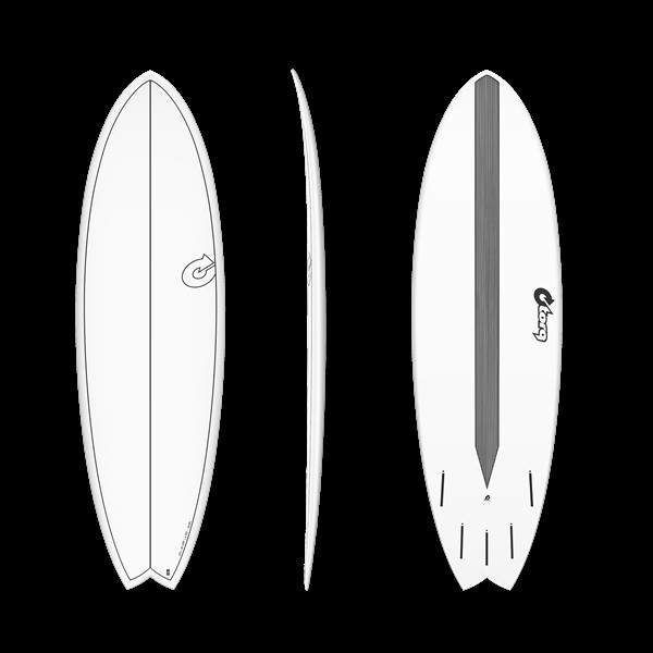 Torq Fish Tet Cs 5.11" white carbon strip Tabla de surf