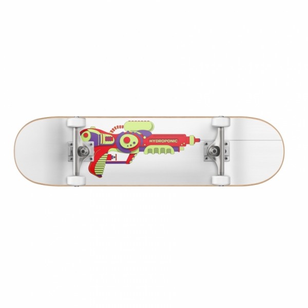Hydroponic Gun red white 8" skateboard completo