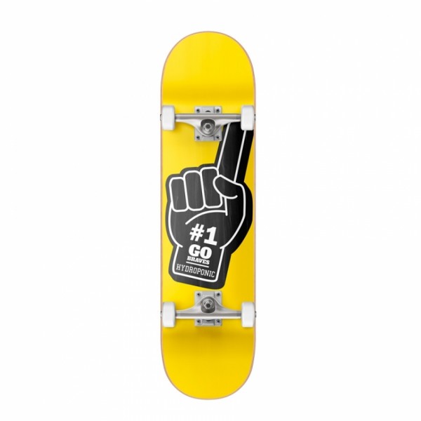 Hydroponic Hand yellow 7.75" skateboard completo