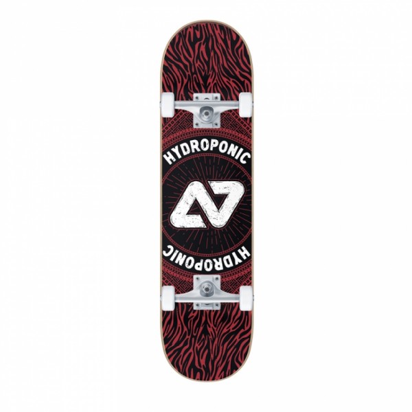 Hydroponic Savage red white 7.250" skateboard completo