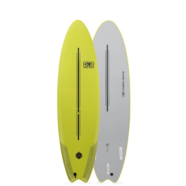 Ocean Earth EZI rider 7.0" lime sofboard