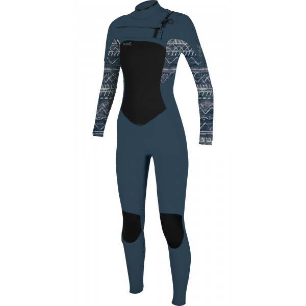 O´neill Ninja Epic 5/4 chest zip full shadow bungalow stripe 2022 neopreno de mujer