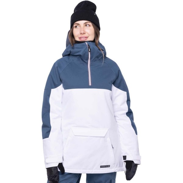 686 Upton Insulated anorak white colorblock 2023 chaqueta de snowboard de mujer