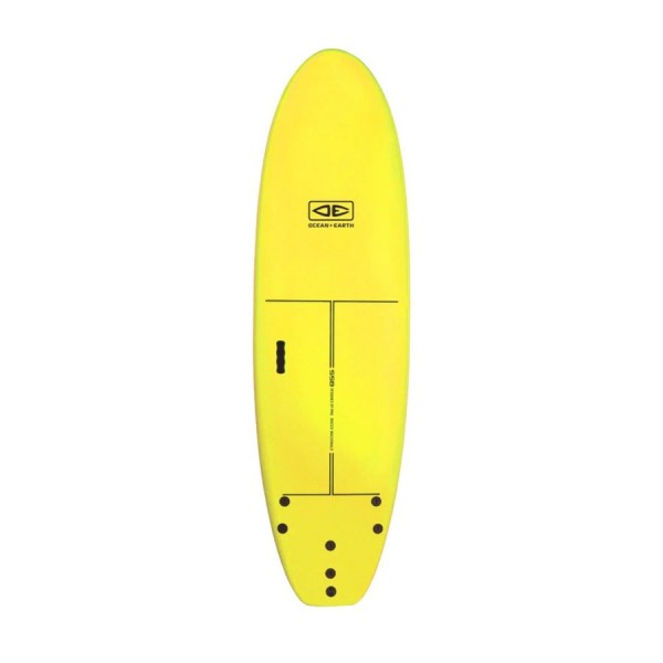 Ocean and Earth Surf School 6.6" yellow Tabla de surf 